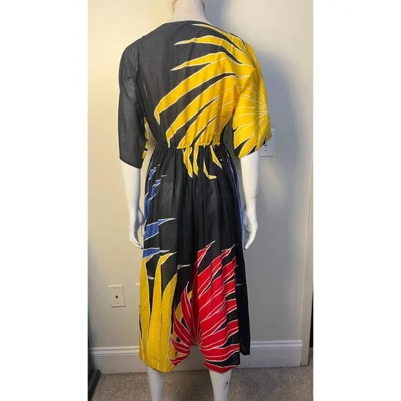 MOLLIE PARNIS STUDIO DOLMAN COUTURE SLEEVE DRESS 6 VINTAGE - Picture 8 of 14